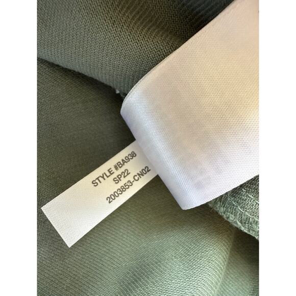 J. Crew Zip Front Chino Dress Army Khaki Green Size 4 - Picture 7 of 7